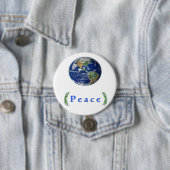 Badge Rond 7,6 Cm Paix mondiale (En situation)