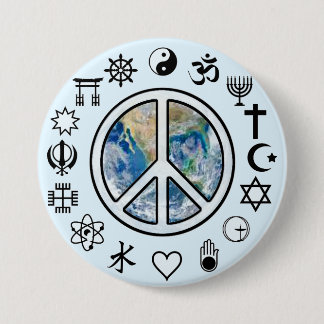 Badge Rond 7,6 Cm Paix mondiale - Paix sur Terre