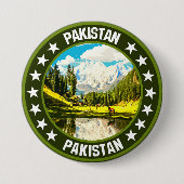 Badge Rond 7,6 Cm Pakistan (Devant)