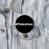 Badge Rond 7,6 Cm #Palestine simple texte de base soutenant Gaza (En situation)