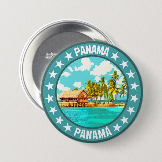 Badge Rond 7,6 Cm Panama (Devant & derrière)