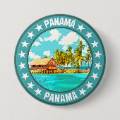 Badge Rond 7,6 Cm Panama (Devant)