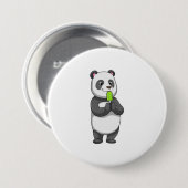 Badge Rond 7,6 Cm Panda avec Popsicle (Devant & derrière)