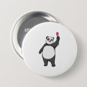 Badge Rond 7,6 Cm Panda avec Tulipe (Devant & derrière)