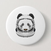 Badge Rond 7,6 Cm Panda en astronaute avec casque (Devant)