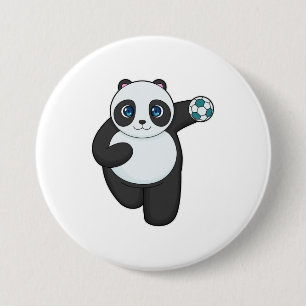 Badge Rond 7,6 Cm Panda Handball player Handball