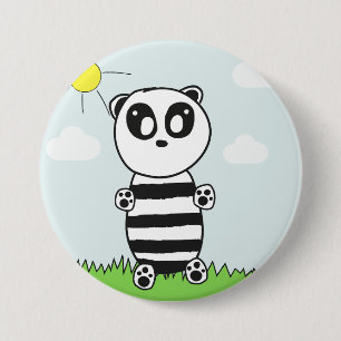 Badge Rond 7,6 Cm Panda Kids