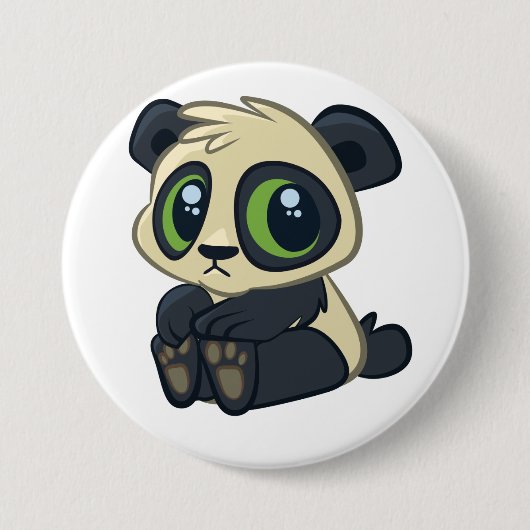 Badge Rond 7,6 Cm Panda mignon (Devant)