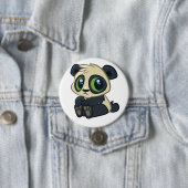 Badge Rond 7,6 Cm Panda mignon (En situation)