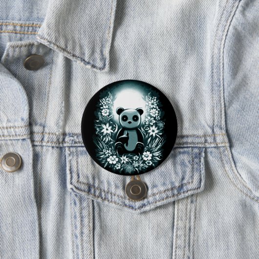 Badge Rond 7,6 Cm Panda Moon (En situation)