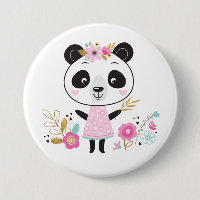 Panda rose mignonne fille