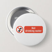 Badge Rond 7,6 Cm Panneau de sécurité pour eau non potable (Devant & derrière)