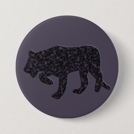 Badge Rond 7,6 Cm Panthère noire (Devant)