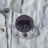 Badge Rond 7,6 Cm Panthère noire (En situation)