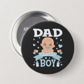 Badge Rond 7,6 Cm Papa dit Grossesse Garçon rose ou bleu rond (Devant & derrière)