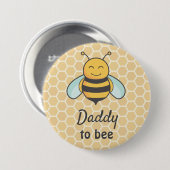 Badge Rond 7,6 Cm Papa sera père Papa Bumblebee Bee Baby shower (Devant & derrière)
