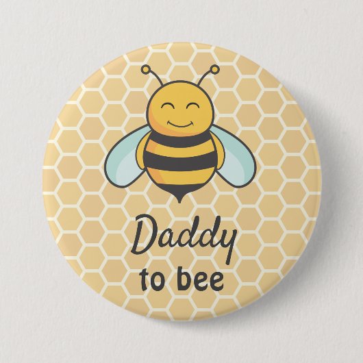 Badge Rond 7,6 Cm Papa sera père Papa Bumblebee Bee Baby shower (Devant)