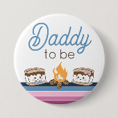 Badge Rond 7,6 Cm Papa sera plus épingle (Devant)