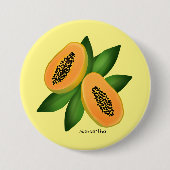 Badge Rond 7,6 Cm Papaya Fruit (Devant)