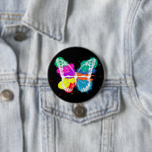 Badge Rond 7,6 Cm Papillon (En situation)