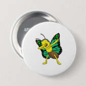 Badge Rond 7,6 Cm Papillon à l'Hip hop Dance Dab (Devant & derrière)