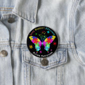 Badge Rond 7,6 Cm Papillon autiste (En situation)