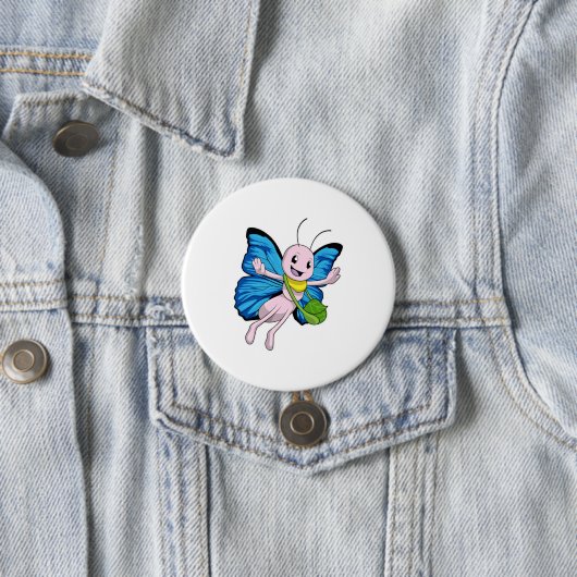 Badge Rond 7,6 Cm Papillon avec sac à main (En situation)