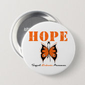 Badge Rond 7,6 Cm Papillon Leukemia Hope (Devant & derrière)