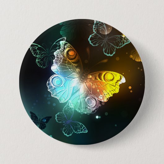 Badge Rond 7,6 Cm Papillon lumineux et papillons de nuit (Devant)