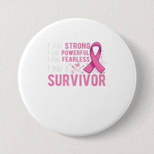 Badge Rond 7,6 Cm Papillon rose mou pour soutenir le cancer du sein