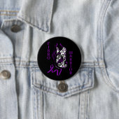 Badge Rond 7,6 Cm Papillon/Ruban...Fibro (En situation)