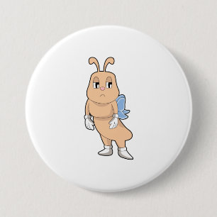 Badge Rond 7,6 Cm Papillon sans ailes