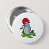 Badge Rond 7,6 Cm Parapluie de pluie de phoque (Devant & derrière)