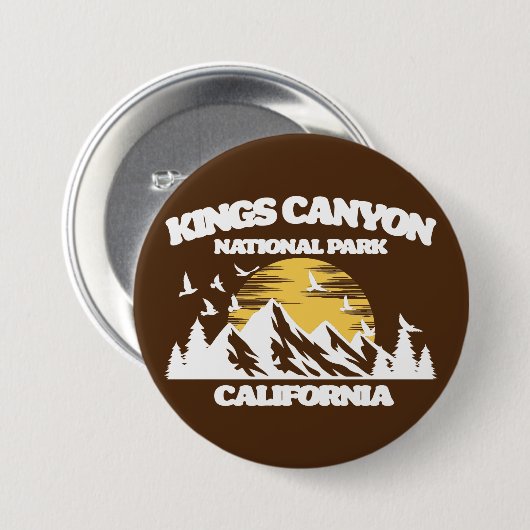 Badge Rond 7,6 Cm Parc national de Kings Canyon (Devant & derrière)