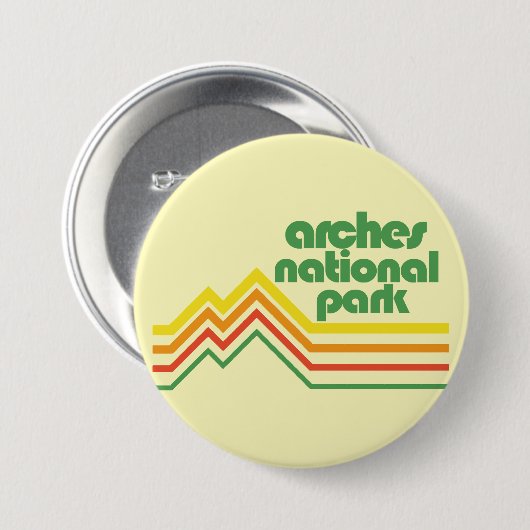 Badge Rond 7,6 Cm Parc national des Arches (Devant & derrière)