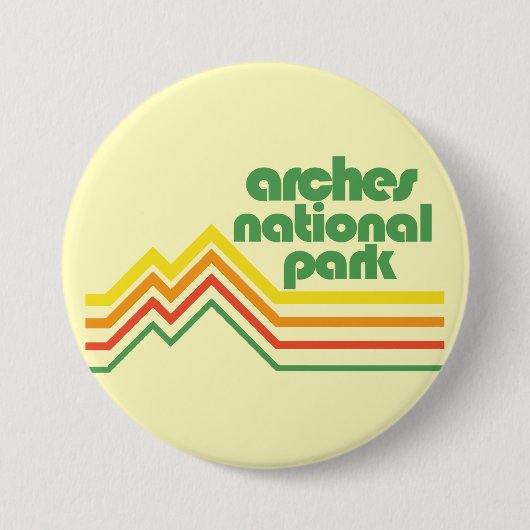Badge Rond 7,6 Cm Parc national des Arches (Devant)