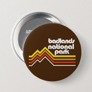 Badge Rond 7,6 Cm Parc national des Badlands