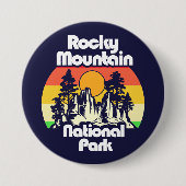 Badge Rond 7,6 Cm Parc national des Rocheuses (Devant)