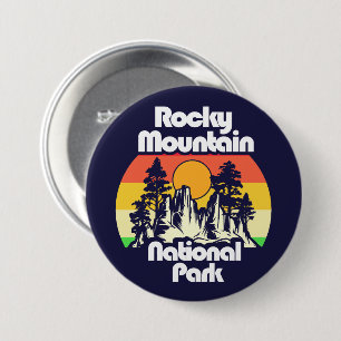Badge Rond 7,6 Cm Parc national des Rocheuses