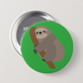 Badge Rond 7,6 Cm Paresseux (Devant & derrière)