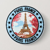 Badge Rond 7,6 Cm Paris (Devant)