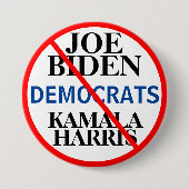 Badge Rond 7,6 Cm Parti démocrate Biden Harris (Devant)