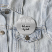 Badge Rond 7,6 Cm Parties scintillant de séchage personnalisée Silve (En situation)