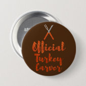 Badge Rond 7,6 Cm Parties scintillant officielle de Thanksgiving de (Devant & derrière)