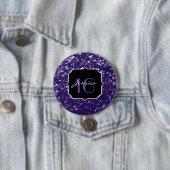Badge Rond 7,6 Cm Parties scintillant violet foncé ultra violet bril (En situation)