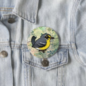 Badge Rond 7,6 Cm Paruline d'Adélaïde (En situation)