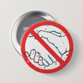 Badge Rond 7,6 Cm Pas de poignée de main (Devant & derrière)
