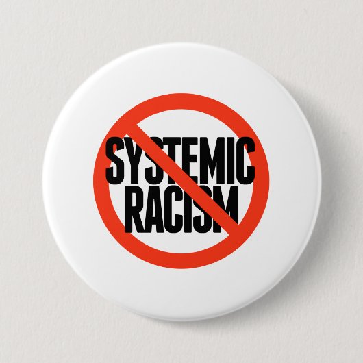 Badge Rond 7,6 Cm Pas de racisme systémique (Devant)