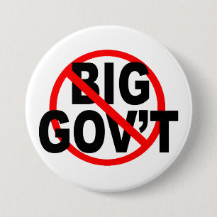 Badge Rond 7,6 Cm Pas plus de grands boutons de gouvernement
