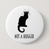 Badge Rond 7,6 Cm Pas Un Gros Amusant Introverti Antisocial Cat (Devant)